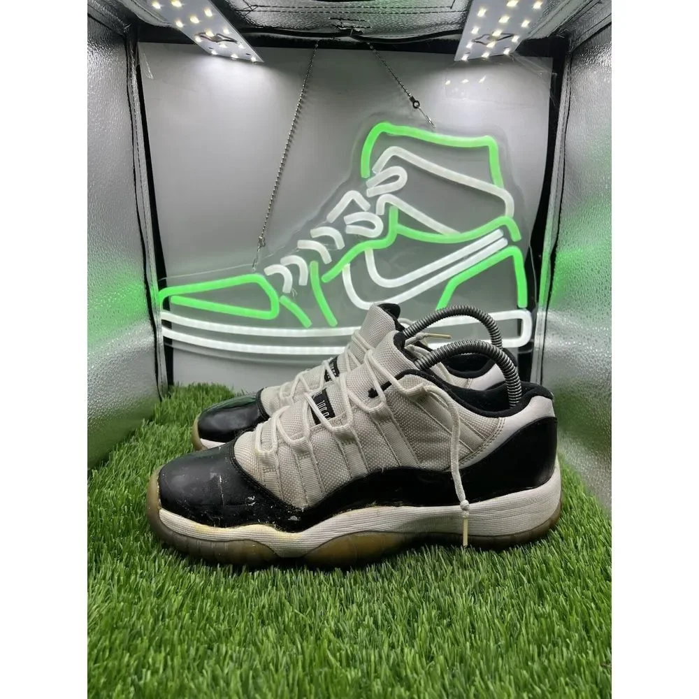 Air Jordan AJ11 Retro Low Concord White Black‎ Sneakers 528896-153 GS Size 7Y